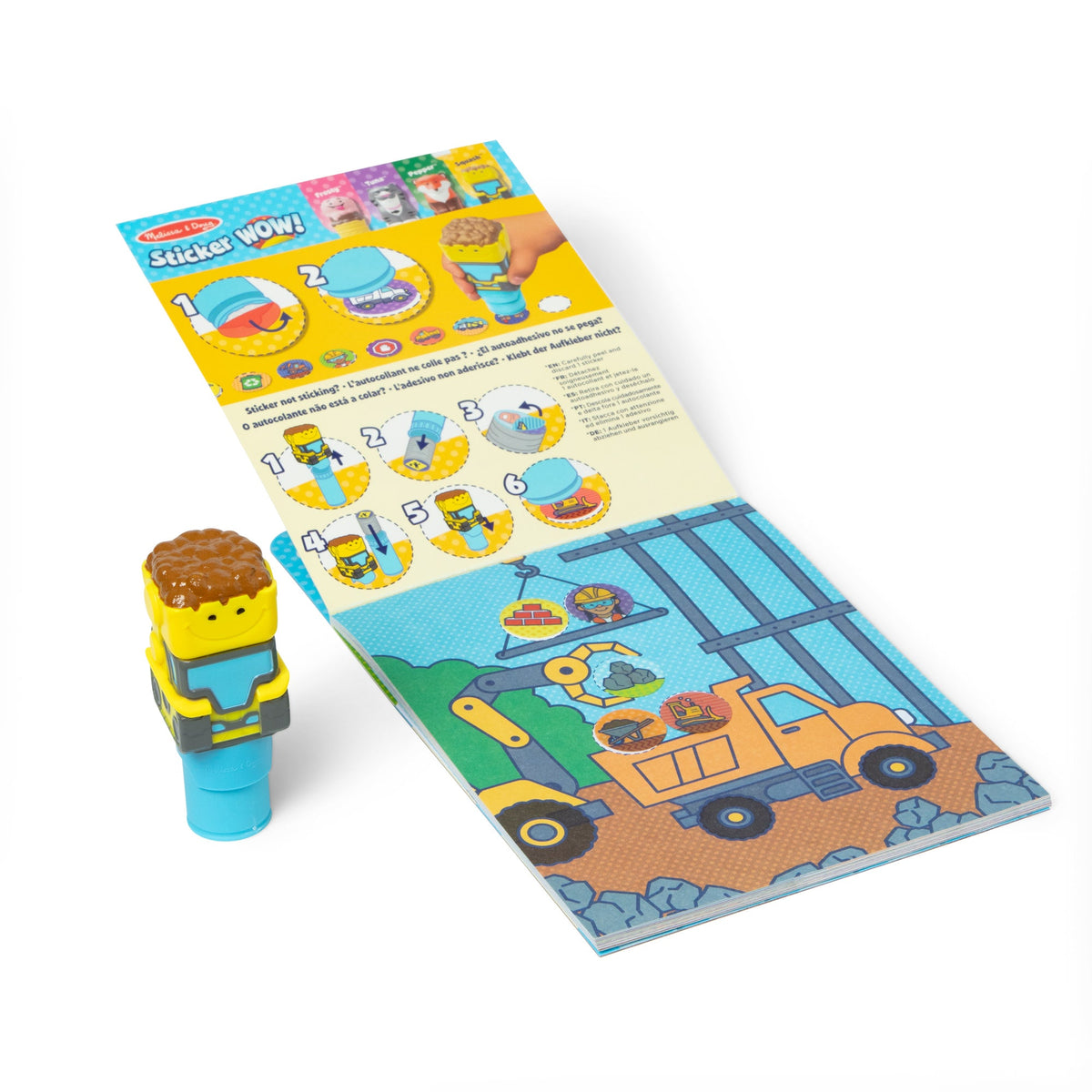 Melissa and Doug Sticker WOWTM Activity Pad Sticker Stamper - Bulldozer
