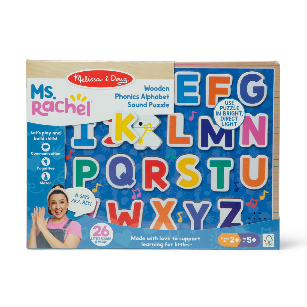 Melissa and Doug Ms RachelTM Wooden Phonics Alphabet Sound Puzzle - 26 Pieces